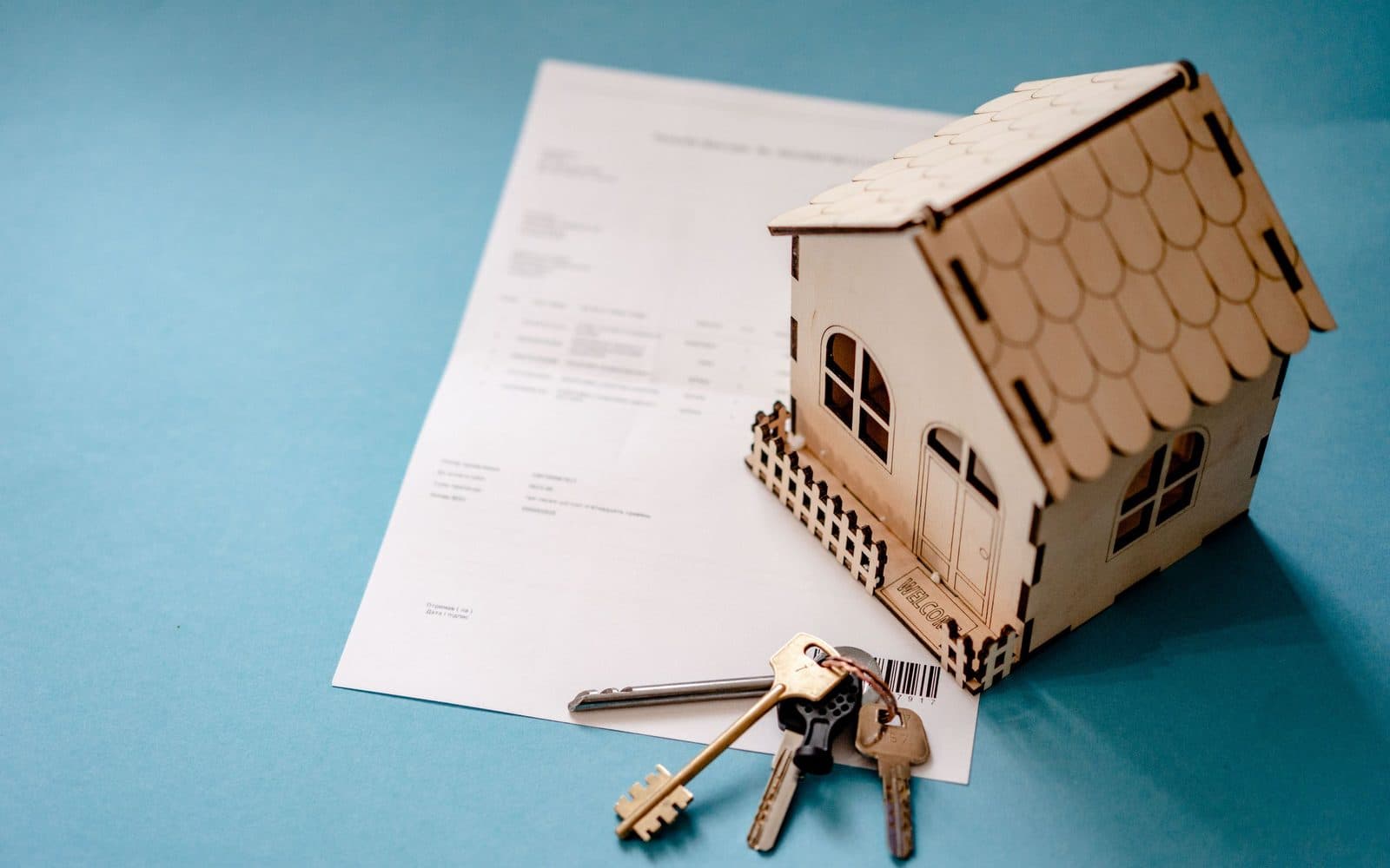 A notary stamping official real estate closing documents
